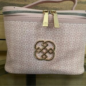 Tory Burch Pink Cosmetic Bag with Gold Accents